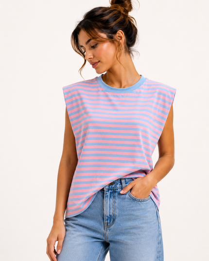 STRIPED SHOULDER TANKTOP