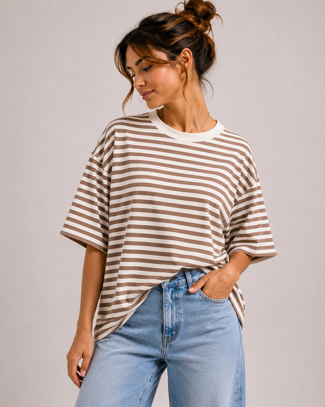 OVERSIZED STRIPED T-SHIRT
