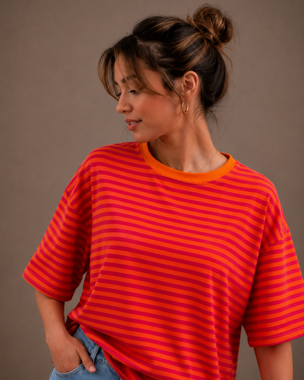 OVERSIZED STRIPED T-SHIRT