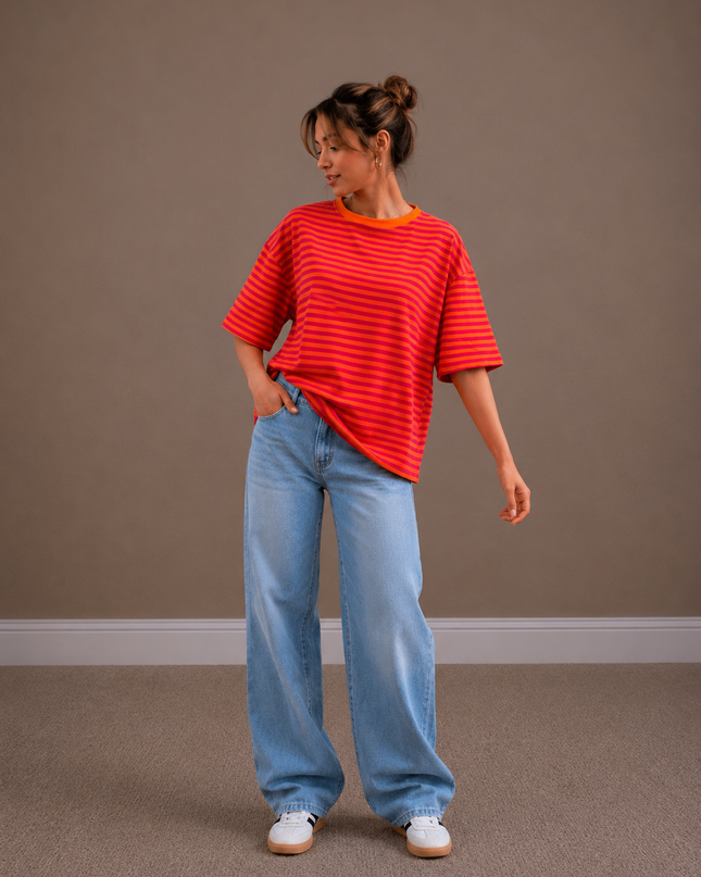 OVERSIZED STRIPED T-SHIRT