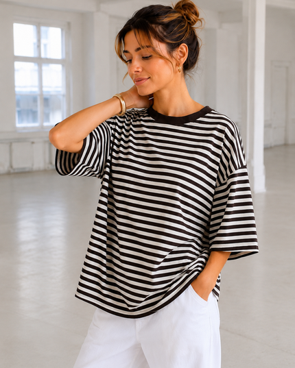 OVERSIZED STRIPED T-SHIRT
