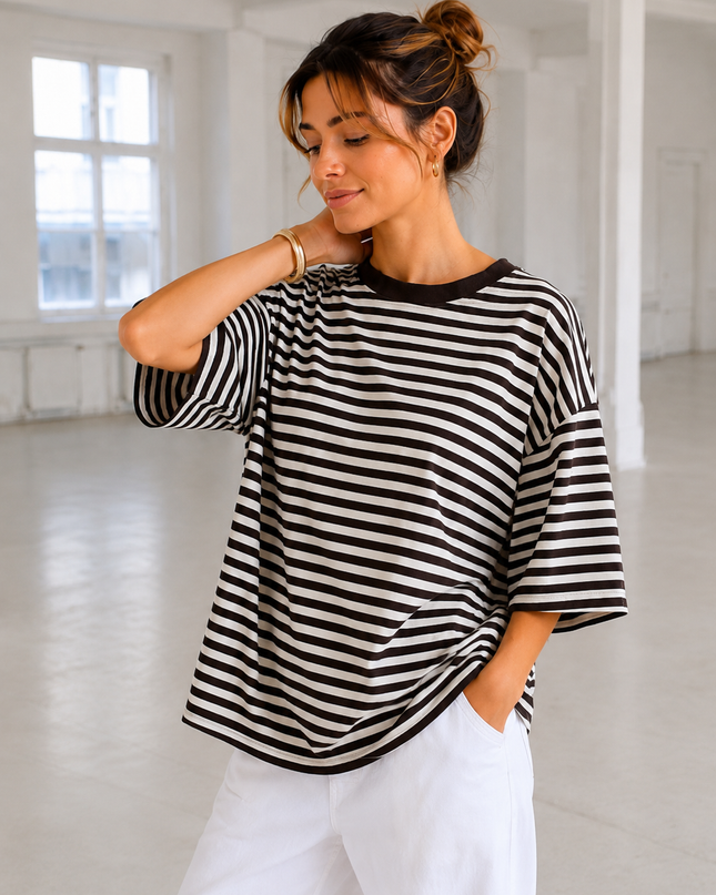 OVERSIZED STRIPED T-SHIRT