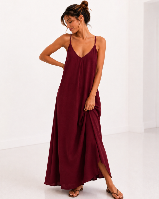 OPEN BACK MAXI JURK