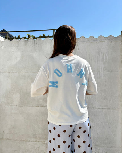 Mommy T-shirt | wit-blauw